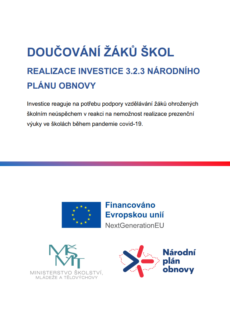 Doučování žáků financováno Evropskou unií